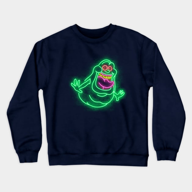 Neon ghost Crewneck Sweatshirt by Cromanart